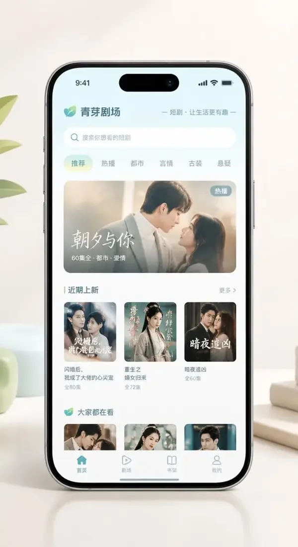 AI漫剧黄剧 APP 首页界面展示